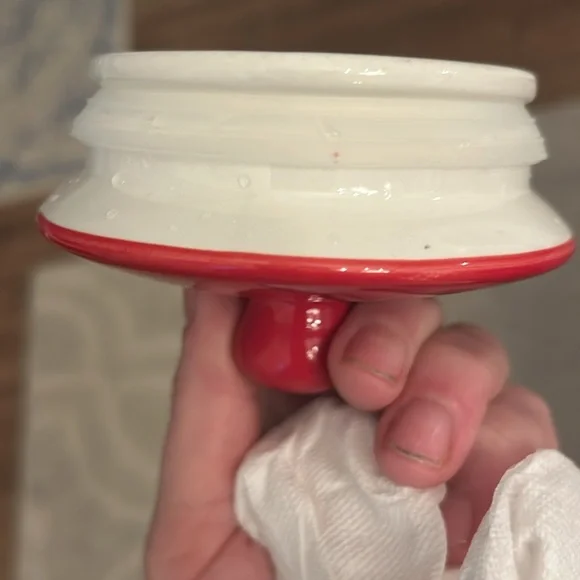 TERRAMOTO CERAMIC Canister red and white stripe - Picture 5 of 5